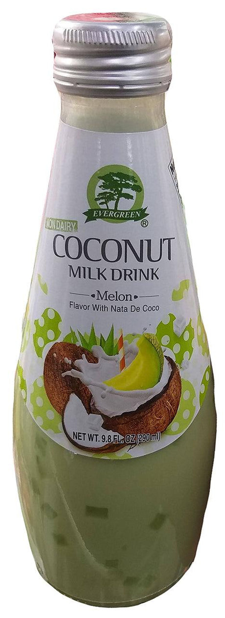 Evergreen - Non-Dairy Coconut Milk Drink (Melon), 9.8 Ounces, (1 Bottle) - Mighty Depot