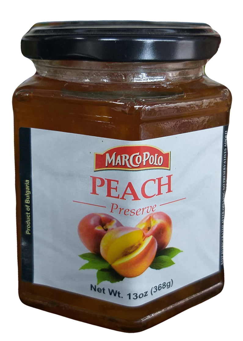 Marco Polo - Peach Preserve, 13 Ounces, (1 Jar)