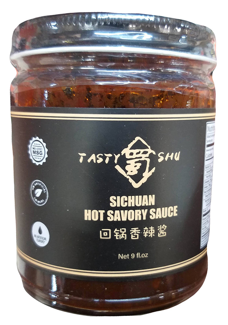 Tasty Shu - Sichuan Hot Savory Sauce, 9 Ounces, (1 Jar)