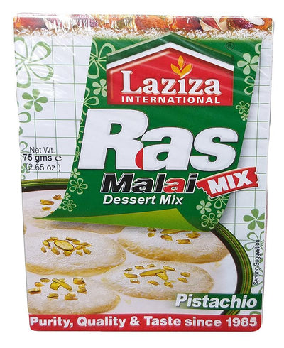 Laziza - Ras Malai Dessert Mix (Pistachio), 2.65 Ounces, (1 Box)