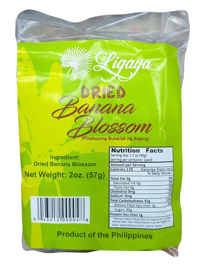 Ligaya - Dried Banana Blossom, 2 Ounces, (1 Pouch)