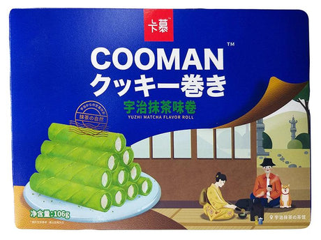 Cooman - Yuzhi Matcha Flavor Roll, 3.7 Ounces, (1 Box) - Mighty Depot