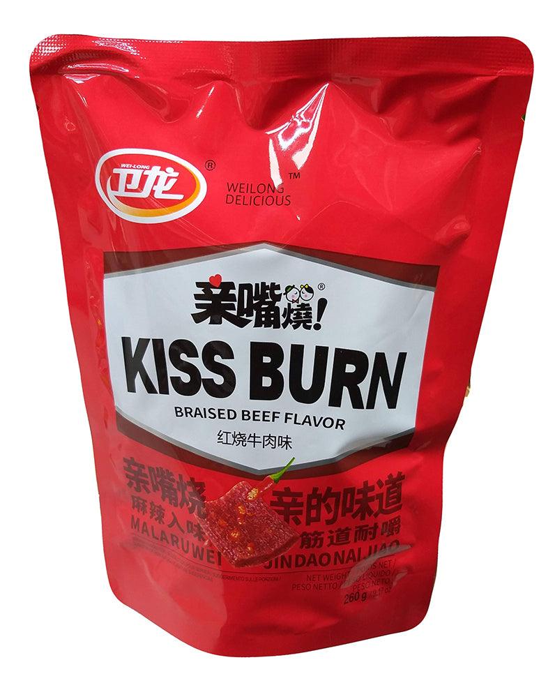 Wei Long - Kiss Burn (Braised Beef), 9.17 Ounces, (1 Bag) - Mighty Depot