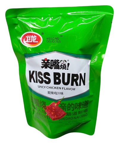 Wei Long - Kiss Burn (Spicy Chicken), 9.17 Ounces, (1 Bag)