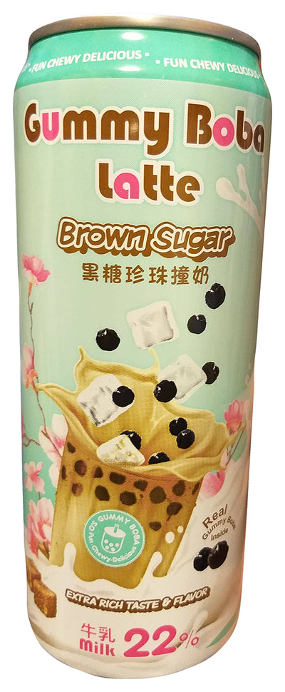 O's Bubble - Gummy Bobba Latte (Brown Sugar), 15.9 Ounces, (1 Can)