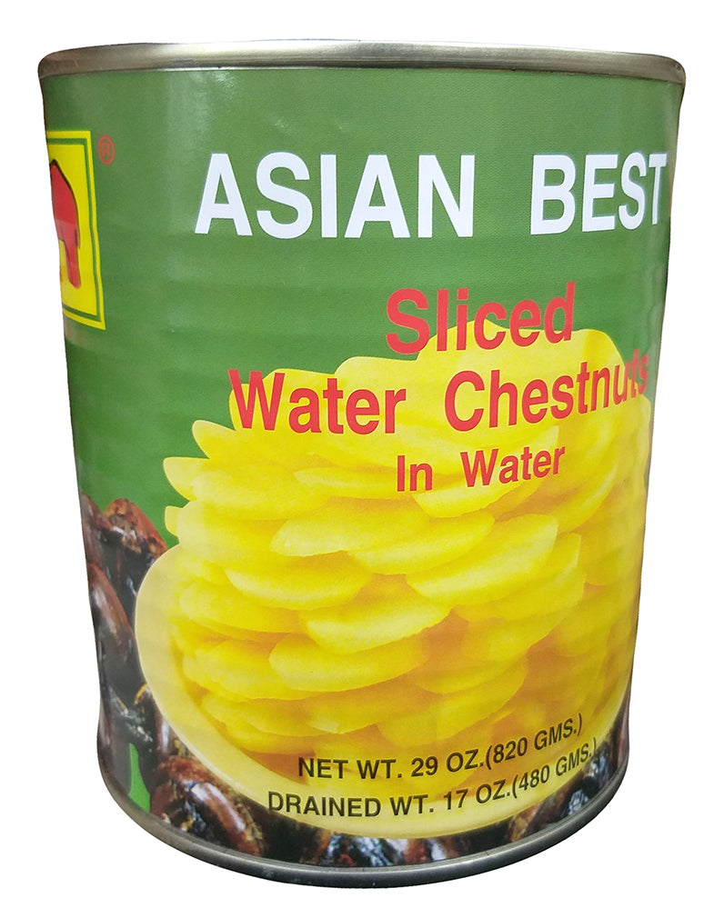 Asian Best - Sliced Water Chestnut in Water, 1.81 Pounds, (1 Can)