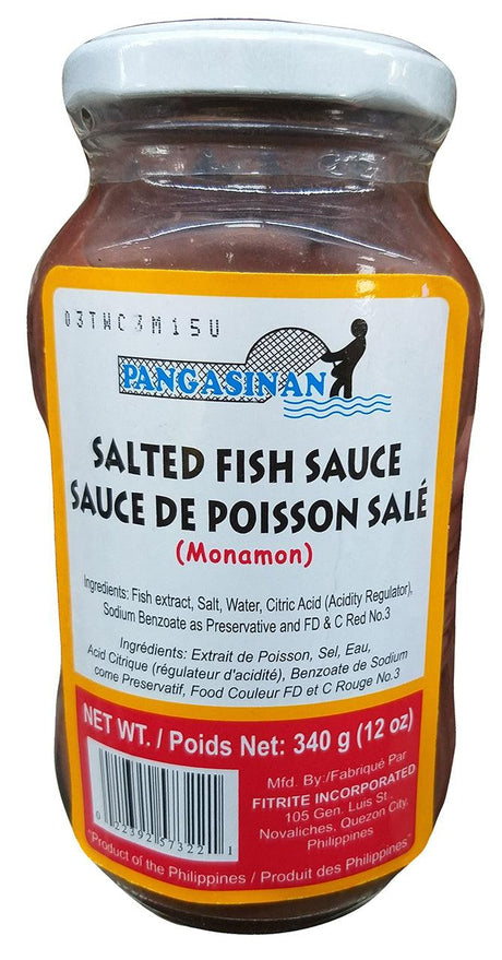 Pangasinan - Salted Fish Sauce, 12 Ounces, (1 Jar) - Mighty Depot