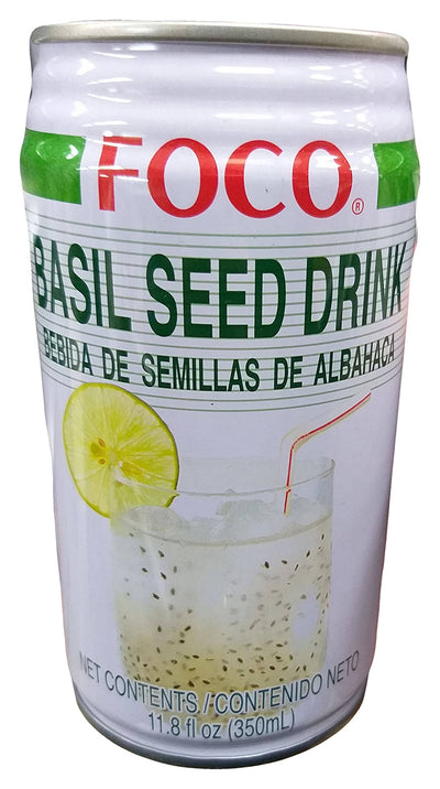 Foco - Basil Seed Drink, 11.8 Ounces, (1 Can)