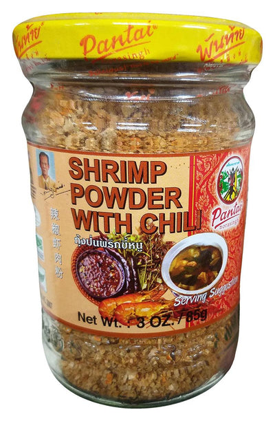 Pantai Norasingh - Shrimp Powder with Chili, 3 Ounces, (1 Jar)