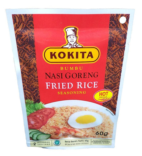 Kokita - Bumbu Nasi Goreng Fried Rice Seasoning (Hot), 2.11 Ounces, (1 Pouch) - Mighty Depot