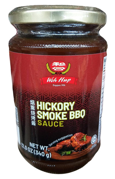 Woh Hup - Hickory Smoke BBQ Sauce, 12 Ounces, (1 Jar)