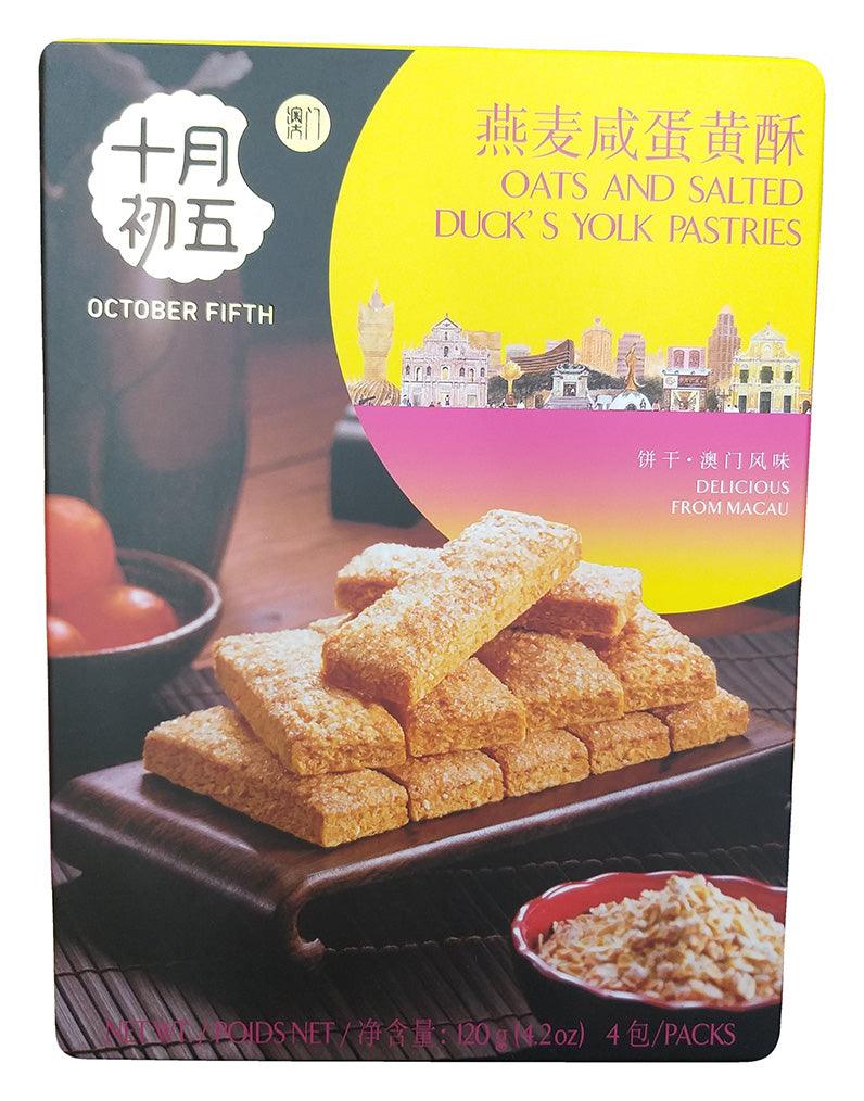 October Fifth - Oats and Salted Duck's Yolk Pastries, 4.2 Ounces, (1 Box)