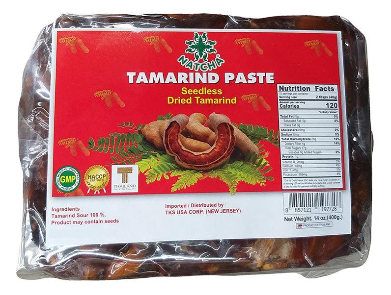 Natcha - Tamarind Paste Seedless Dried Tamarind, 14 Ounces, (1 Bag) - Mighty Depot