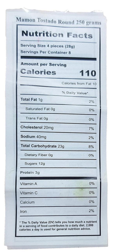Malou's Biscuit - Special Mamon Tostado (Round), 8.81 Ounces, (1 Bag) - Mighty Depot