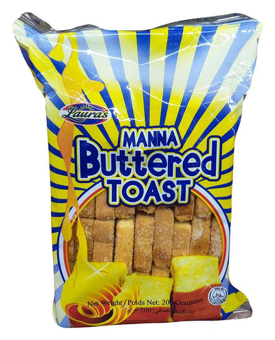 Laura's - Manna Buttered Toast, 7.05 Ounces, (1 Bag)