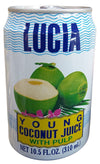 Lucia - Young Coconut Juice with Pulp, 10.5 Ounces, (3 Cans)