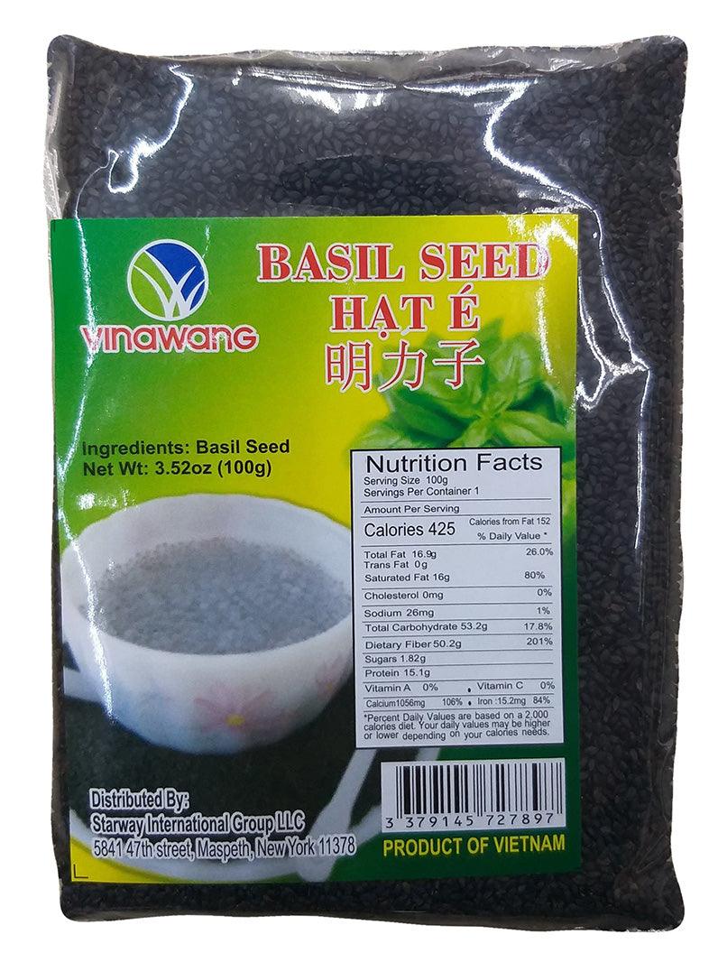 Vinawang - Basil Seed, 3.5 Ounces, (1 Bag) - Mighty Depot