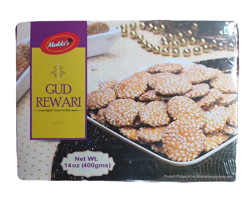 Mukki's - Gud Rewari Jaggery and Sesame Seed Balls, 14 Ounces, (1 Box)