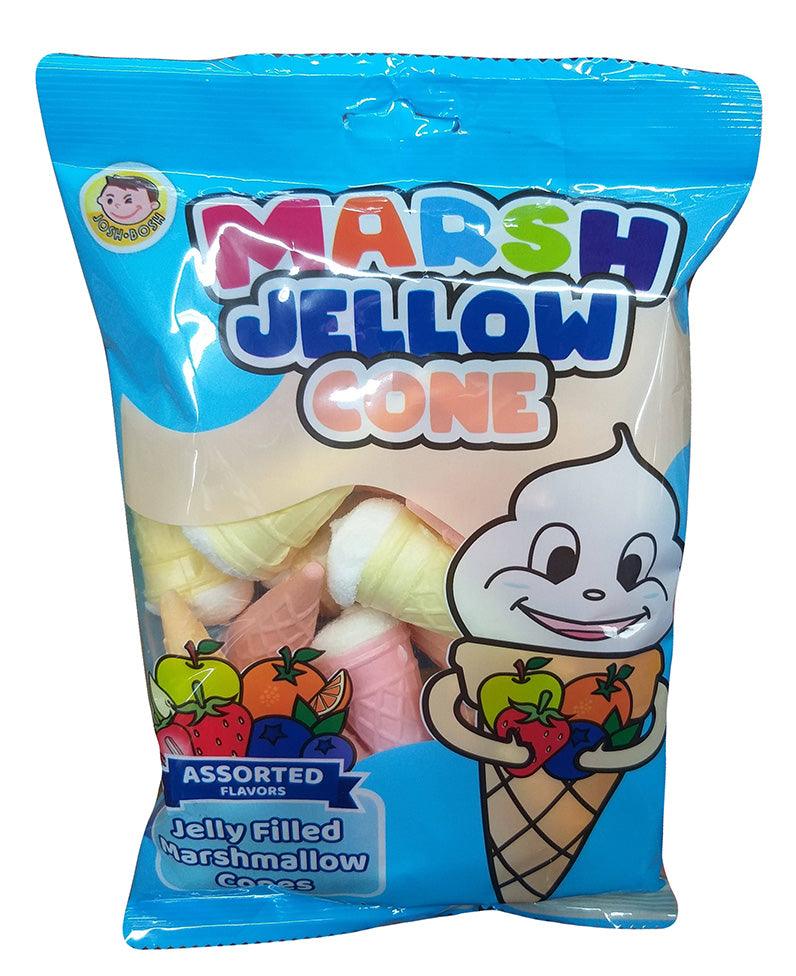 Josh-Bosh - Marsh Jellow Cone (Assorted Flavors), 3.52 Ounces, (1 Bag) - Mighty Depot