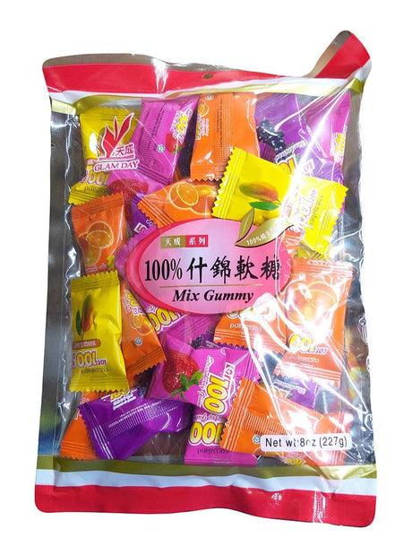 Glam Day - Mix Gummy, 8 Ounces, (1 Bag) - Mighty Depot