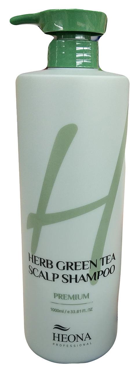 Heona - Herb Green Tea Scalp Shampoo, 2.11 Pounds, (1 Bottle) - Mighty Depot