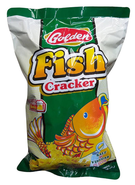 Golden - Fish Cracker (Salt and Vinegar), 7.05 Ounces, (1 Bag) - Mighty Depot