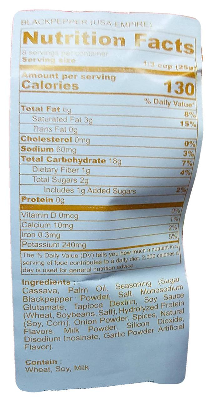 Kusuka - Cassava Chips (Black Pepper), 7 Ounces, (1 Bag) - Mighty Depot