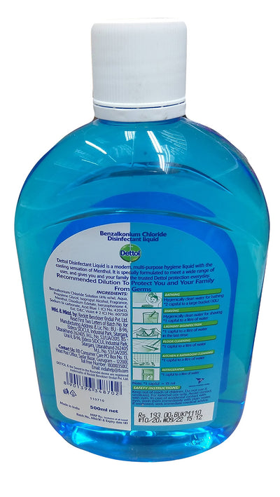 Dettol - Disinfectant Liquid (Menthol Cool), 1 Pound, (1 Bottle)