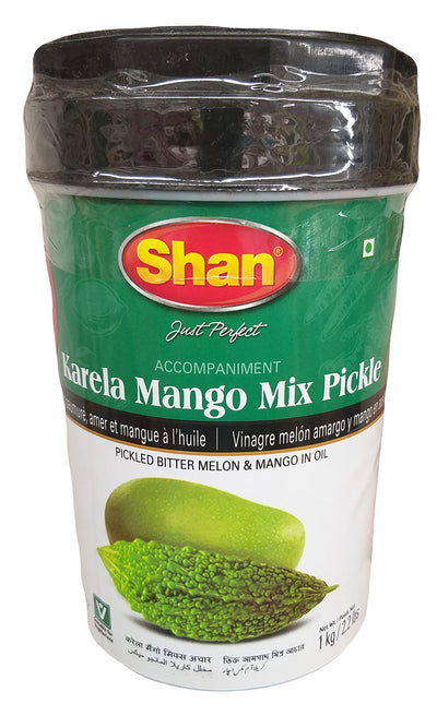 Shan - Karela Mango Mix Pickle, 2.2 Pounds, (1 Jar)