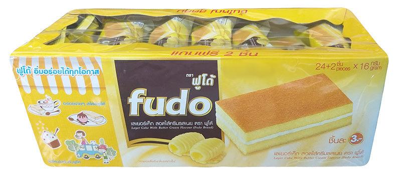 Fudo - Layer Cake Bars (Butter), 14.6 Ounces, (1 Box of 26 Bars) - Mighty Depot