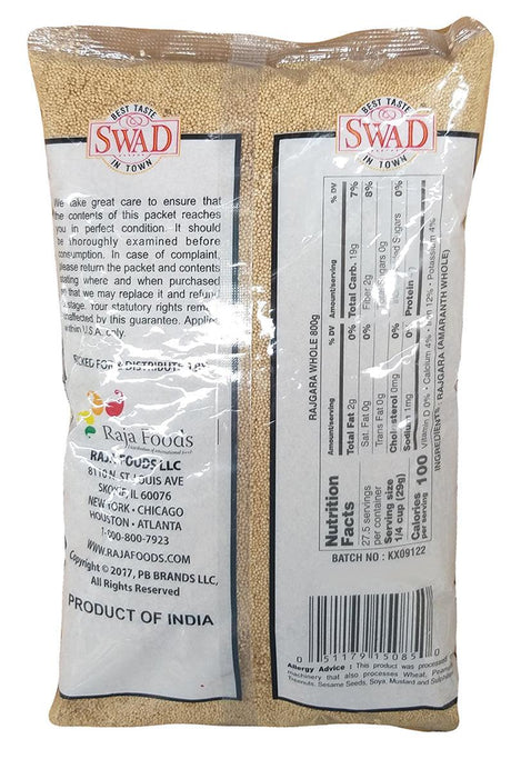 Swad - Rajgara Whole, 1.75 Pounds, (1 Bag) - Mighty Depot