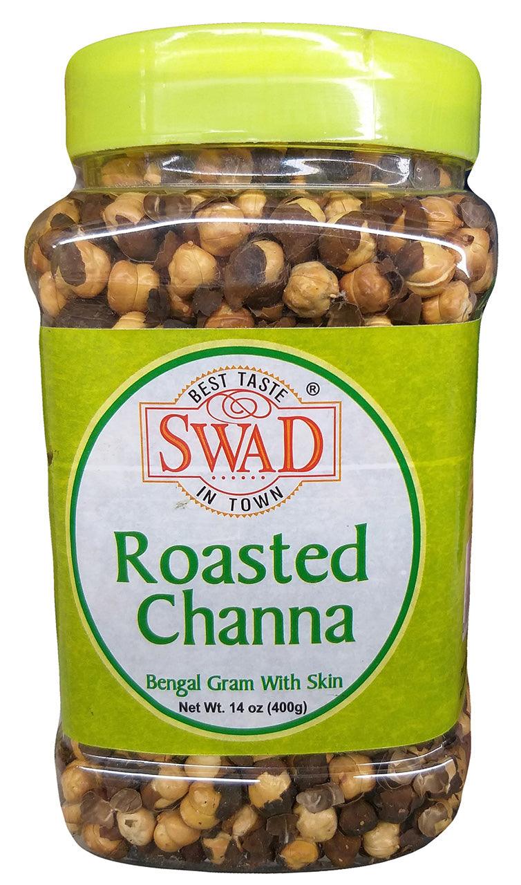 Swad - Roasted Channa with Skin, 14 Ounces, (1 Jar) - Mighty Depot