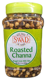 Swad - Roasted Channa with Skin, 14 Ounces, (1 Jar) - Mighty Depot