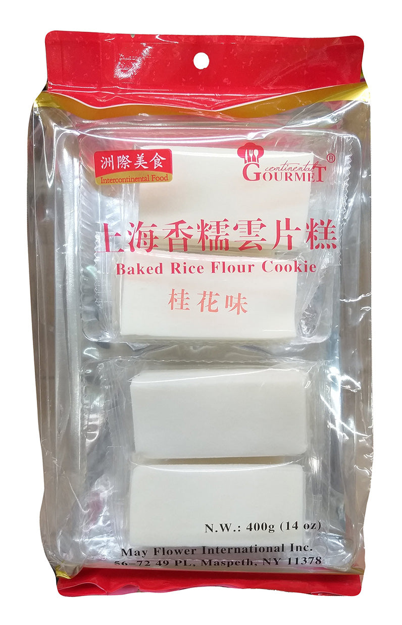 Continental Gourmet - Baked Rice Flour Cookie, 14 Ounces, (1 Bag)