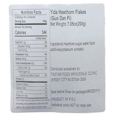 Yida - Hawthorne Flakes, 7.05 Ounces, (1 Bag)