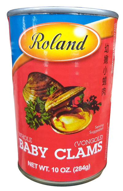Roland - Whole Baby Clams, 10 Ounces, (1 Can)