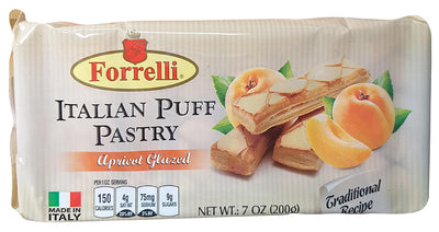 Forrelli - Italian Puff Pastry (Apricot Glazed), 7 Ounces, (1 Pack)