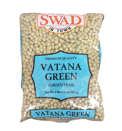 Swad - Vatana Green (Green Peas), 2 Pounds (1 Bag)