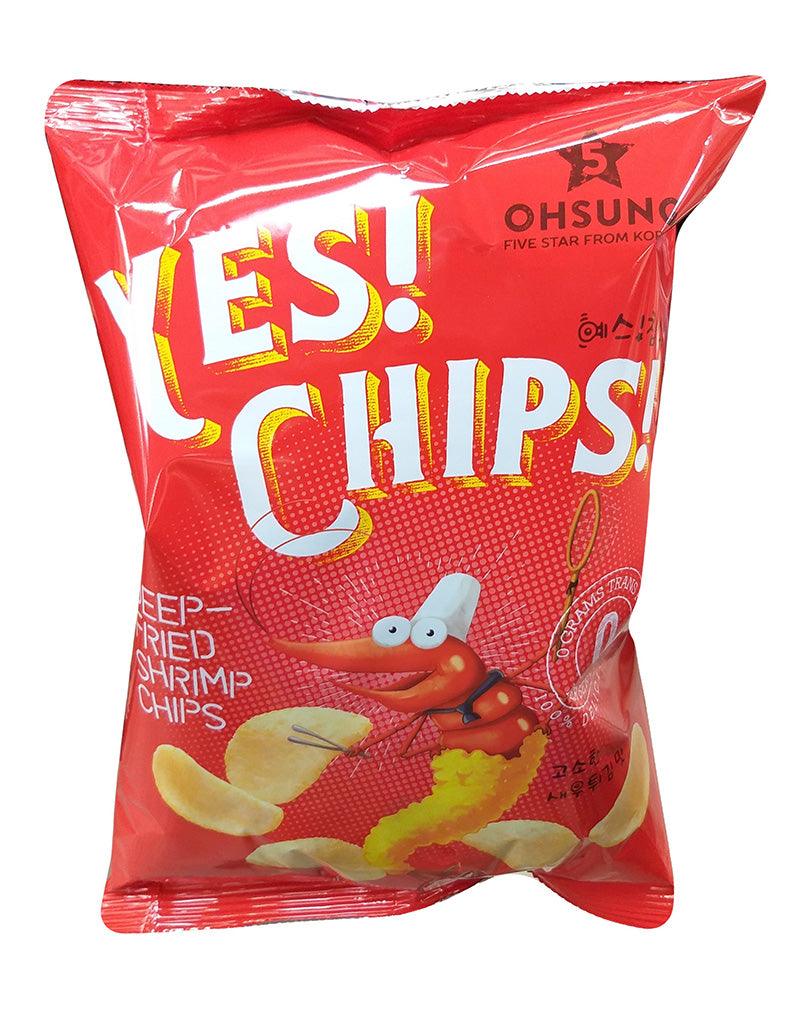 Oh Sung - Yes! Chips Deep Fried Shrimp Chips, 3.7 Ounces (1 Bag)