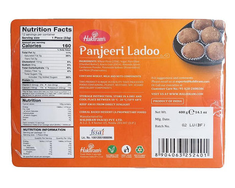 Haldiram's -Panjeeri Ladoo, 14.1 Ounces (1 Box) - Mighty Depot