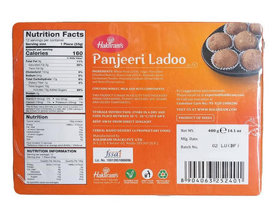 Haldiram's -Panjeeri Ladoo, 14.1 Ounces (1 Box)