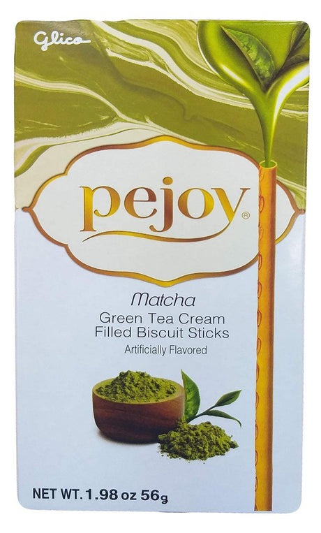 Glico - Green Tea Cream Filled Biscuit Sticks, 1.98 Ounces (1 Box) - Mighty Depot