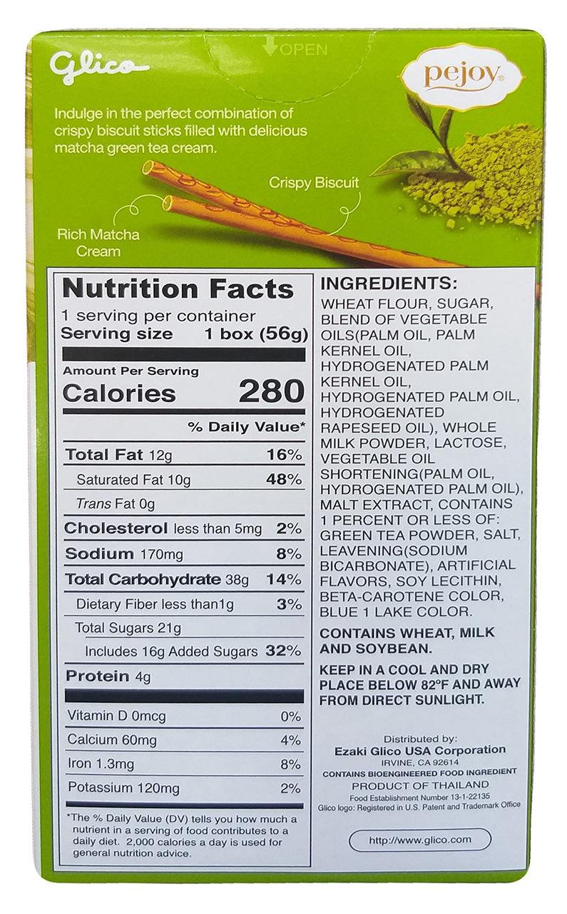 Glico - Green Tea Cream Filled Biscuit Sticks, 1.98 Ounces (1 Box) - Mighty Depot