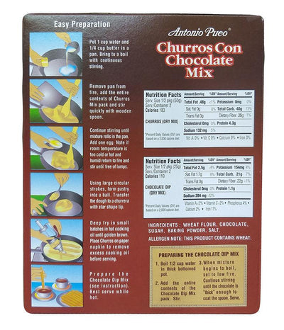 Antonio Pueo - Churros Con Chocolate Mix, 5.29 Ounces (1 Box)