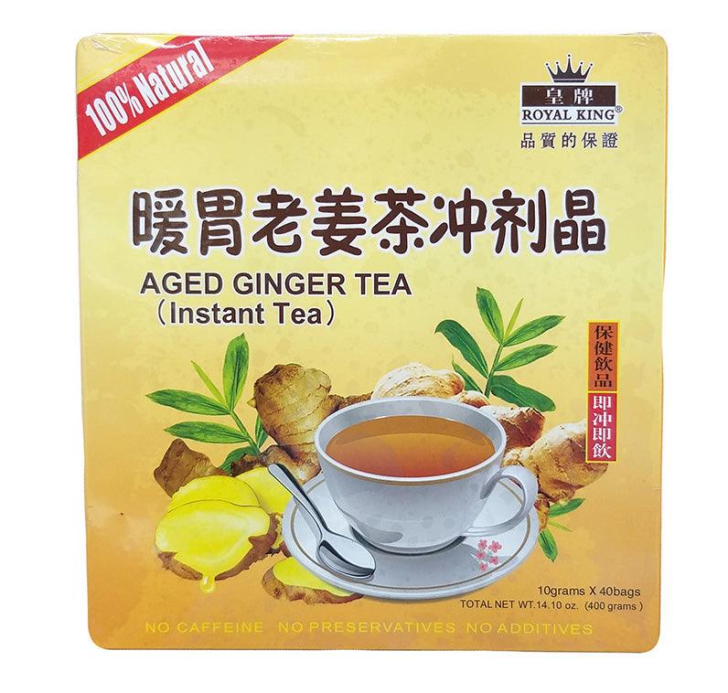 Royal King - Aged Ginger Instant Tea, 14.1 Ounces (1 Box) - Mighty Depot