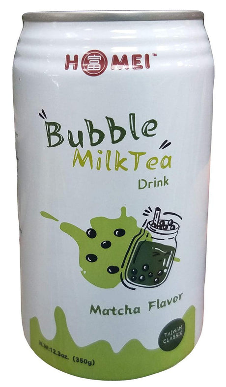 Homei - Bubble Milk Tea Drink (Matcha), 12.3 Ounces (6 Cans) - Mighty Depot