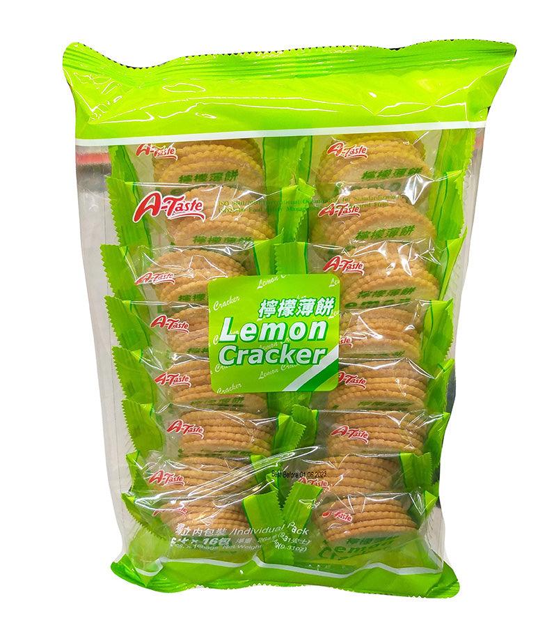 A-Taste - Lemon Crackers, 9.31 Ounces (1 Bag) - Mighty Depot