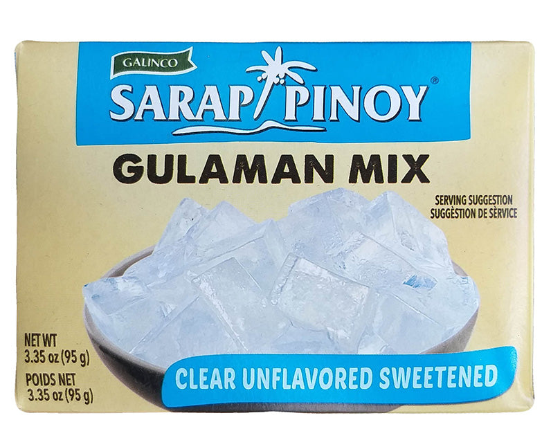 Galinco - Sarap Pinoy Gulaman Mix (Clear Unflavored Sweetened), 3.35 Ounces (2 Pieces)