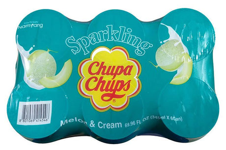 Chupa Chups - Melon and Cream Flavored Drink, 4.37 Pounds (1 Pack of 6 Cans) - Mighty Depot