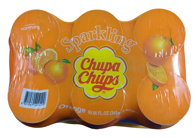 Chupa Chups - Orange Flavored Drink, 4.37 Pounds (1 Pack of 6 Cans) - Mighty Depot